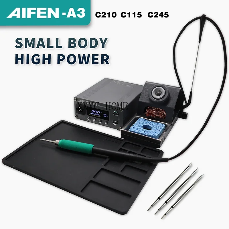 

AIFEN-A3 Soldering Station Compatible Soldering Iron Tips T210/T245/T115 Handle 120W Electronic Welding Rework Station tool