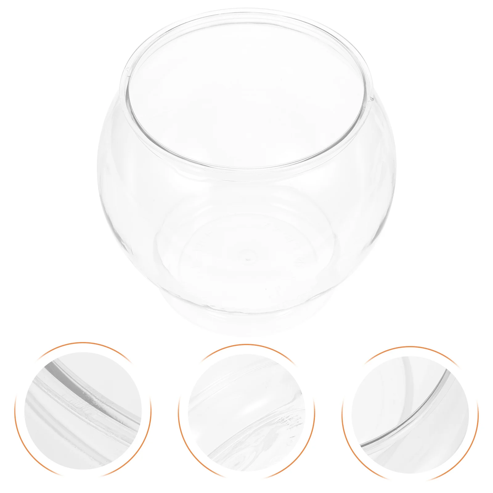 

3pcs Desktop Tank Plastic Small Fish Bowl For Home Office Betta Fish Container Tabletop Adornment Micro Landscape Vase