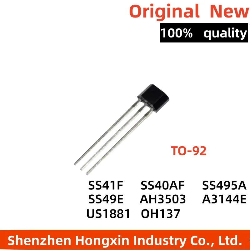 

10pcs SS40AF SS41F SS495A SS49E 40AF 41F 495A 49E OH41F Hall sensor SS40 SS41 SS49 A3144E US1881 AH3503 OH137 US5881 HAL276 NEW