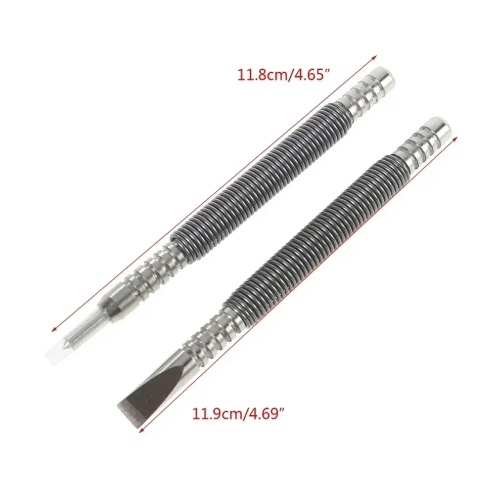 2pcs Hammerless Nail Set Hammer Center Holes Punch Spring Tool 1/8 5/16 Loaded Marking Metal Woodwork Drill Bit Door Pin Removal