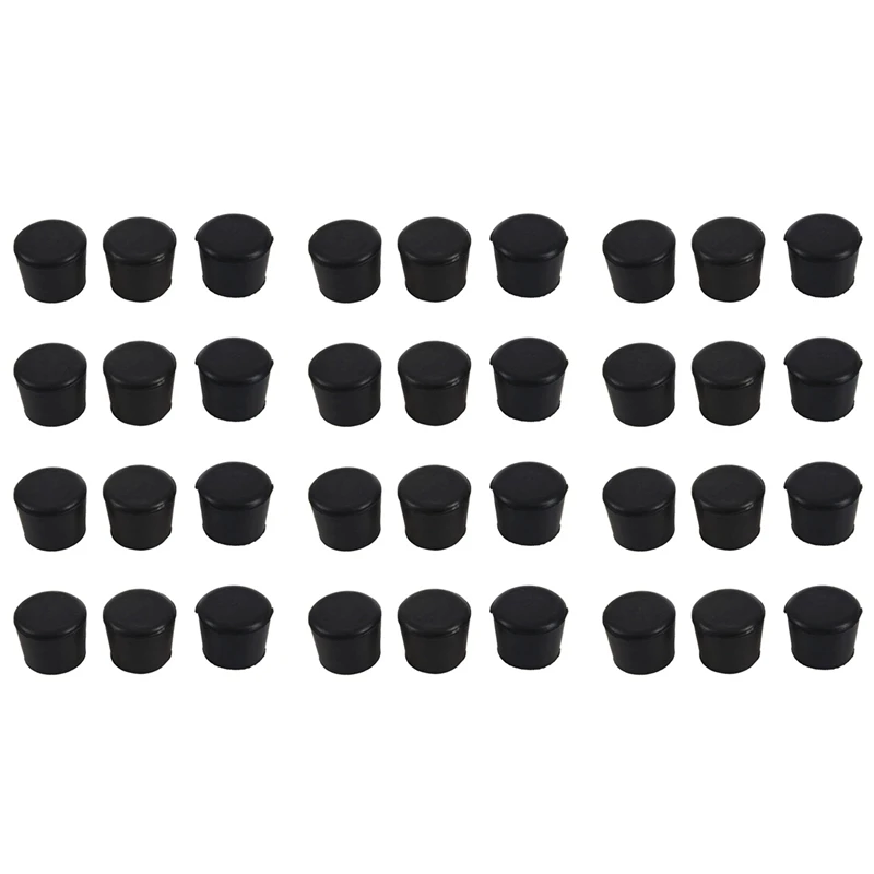 

Rubber Furniture Crutch Feet Stool Chair Leg Tip Pad 36Pcs Black