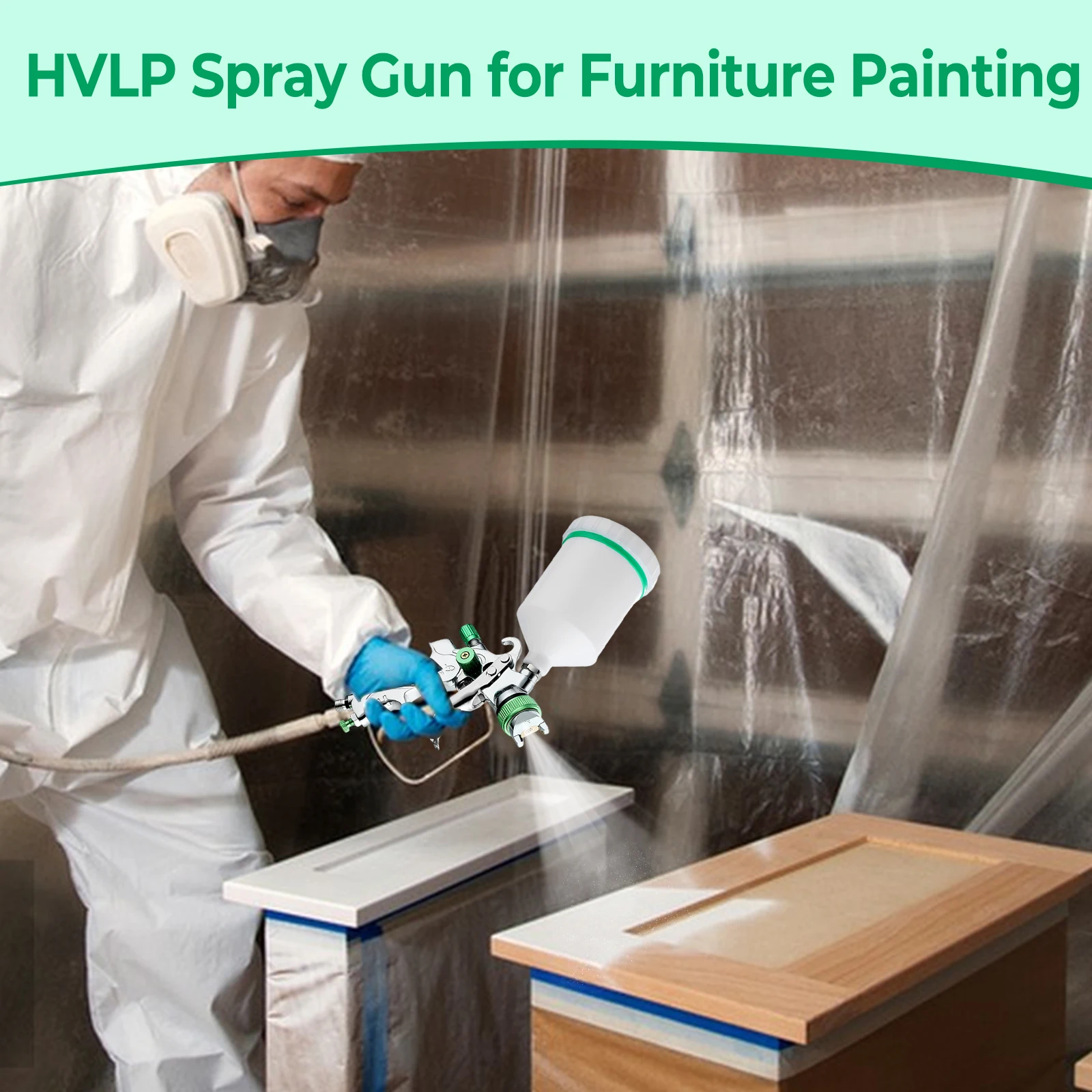Spray Gun Airbrush Nasedal HVLP 600ml Cup 1.4Mm 1.7Mm 2.0Mm Gravity Airbrush nozzle needle for Painting Car Furniture Wall