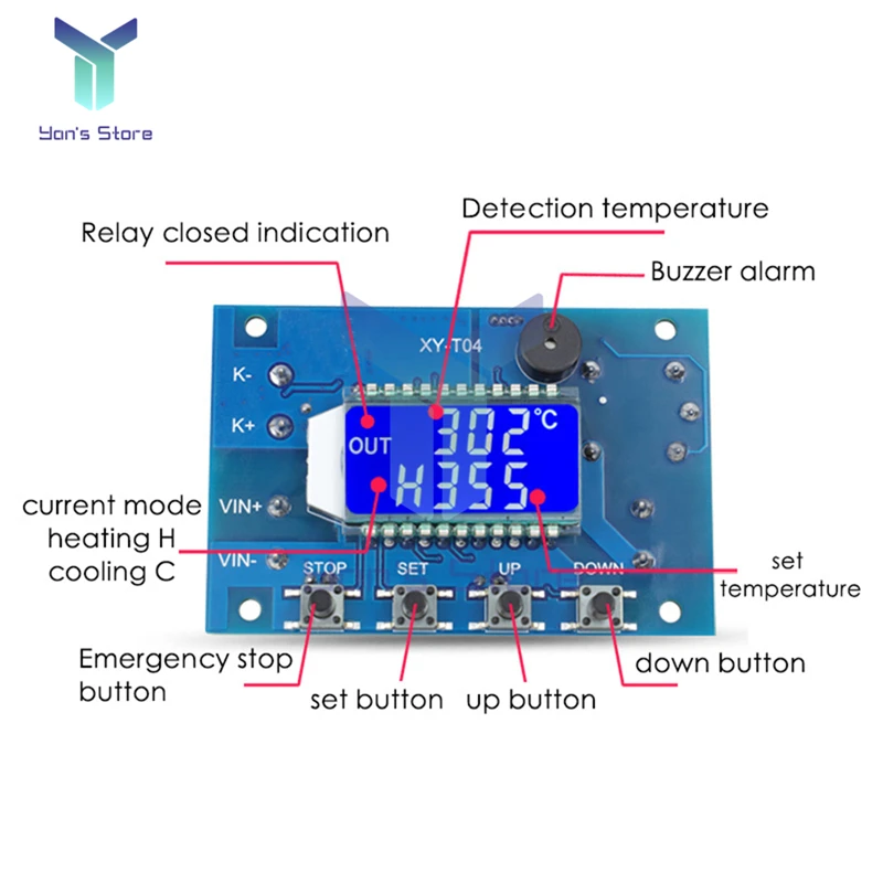 T04 T04-W WIFI remote high temperature digital thermostat K-type thermocouple high temperature controller-99℃-999℃ DIY Kit