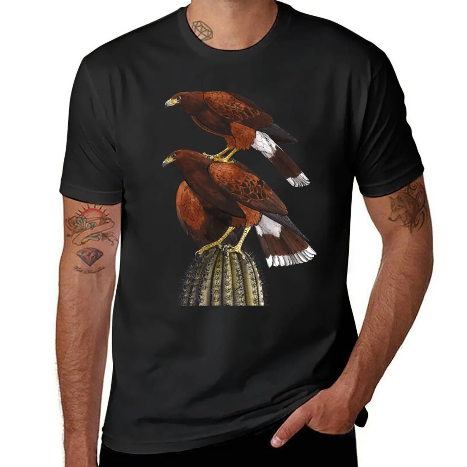 Harris Hawk Stack T-Shirt anime for a boy Short sleeve tee customs design your own Short sleeve tee men