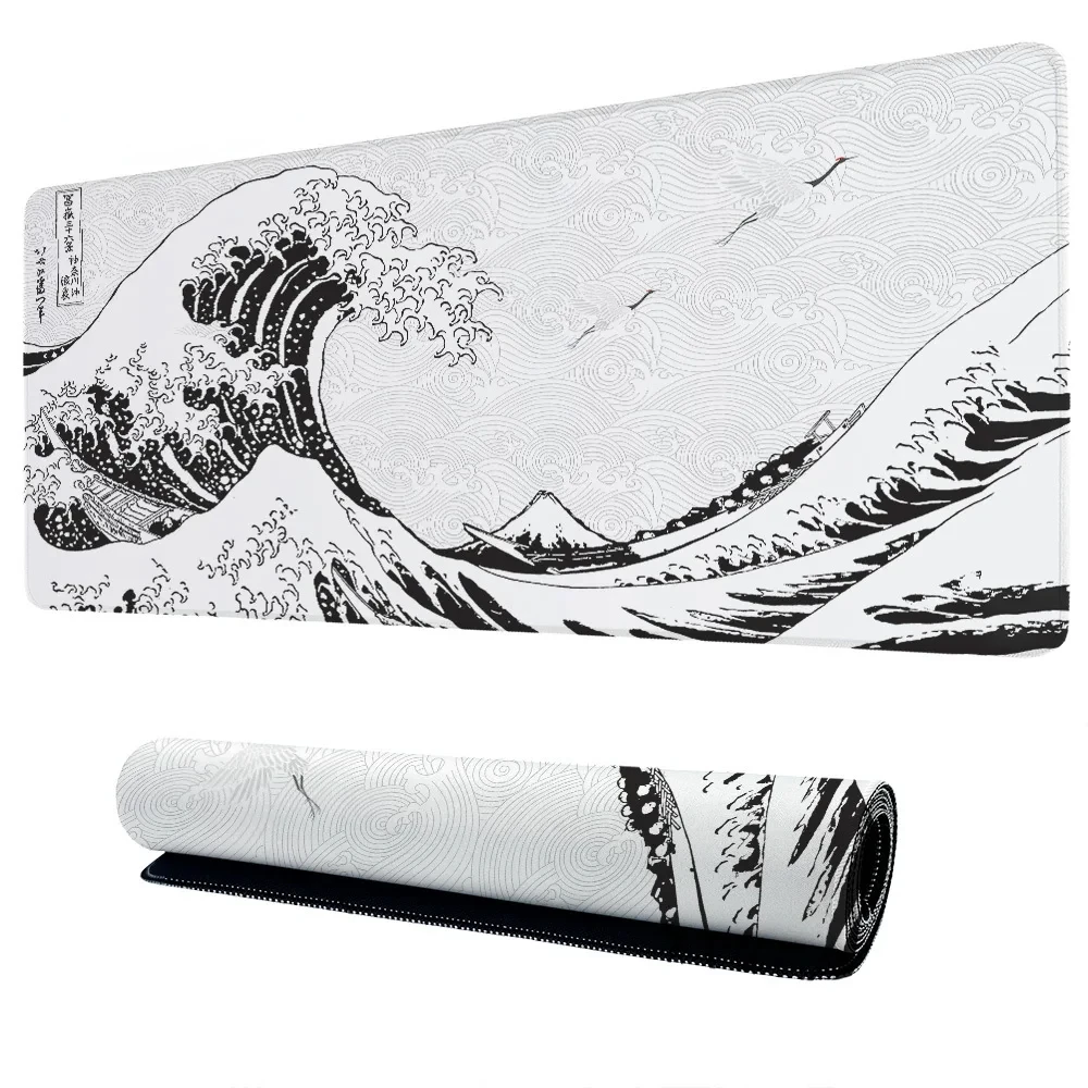 

tynae Mouse Pad Gaming Black And White Gray Art Aesthetics XL Large New Mousepad XXL MousePads Non-Slip Soft Computer Table Mat