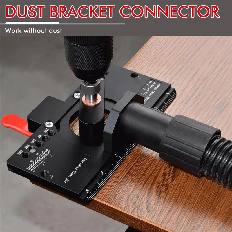 Plantilla de perforación de agujeros de bisagra ABLK, herramienta de bisagra de gabinete oculta de 35Mm para instalación de puertas de carpintería
