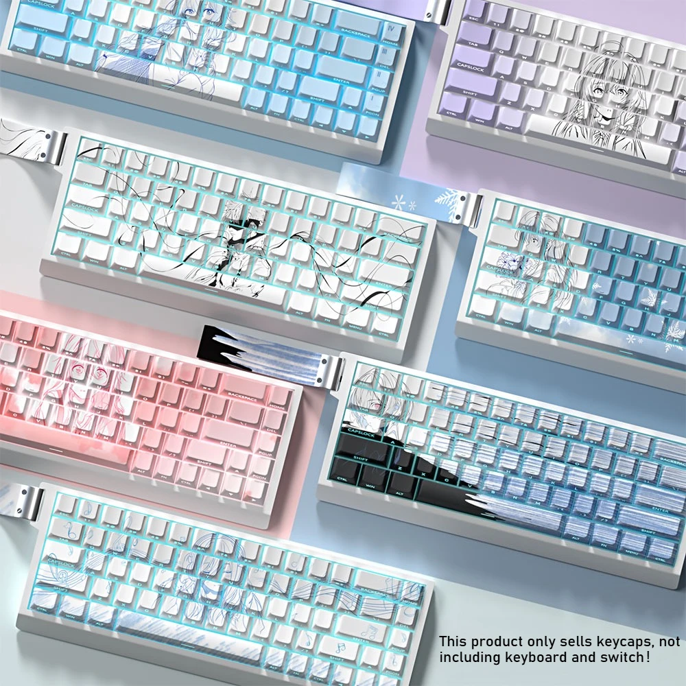 

130 клавиш, 74 клавиши, комиксы, аниме, тема Каннеки Кен, колпачок для клавиш PBT, вишневый профиль, сублимация для AULA F87 60, 68 раскладки, механическая клавиатура