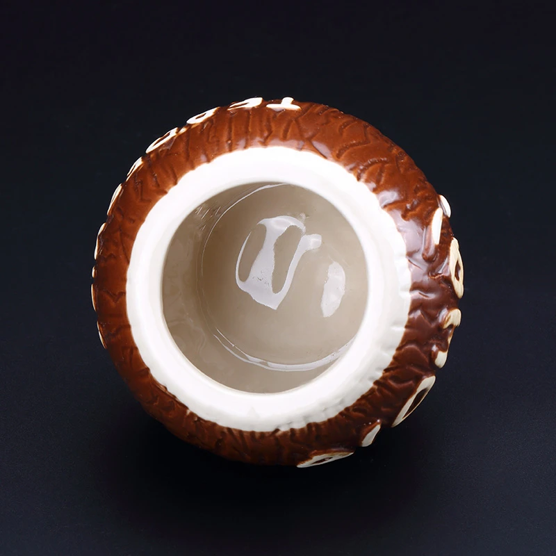 400 مللي كوب سيراميك على شكل جوز الهند كوب للهدايا أكواب وأكواب مجموعة ديكور السنة الجديدة كوب تيكي برواري