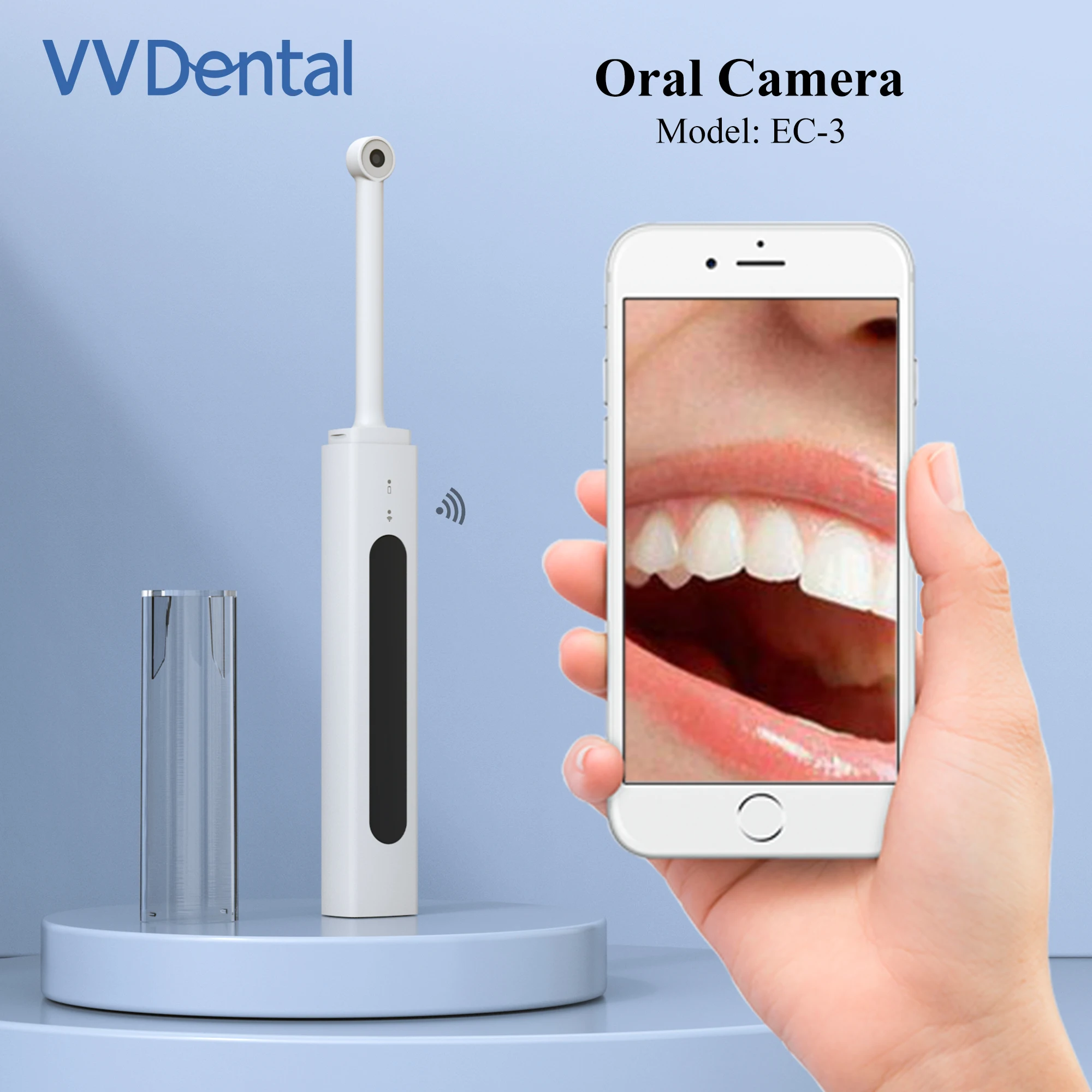 

Dental Intra Oral Camera 3MP HD Wifi Wireless Waterproof IP56 Intraoral Endoscope Teeth Inspection for IOS Android Phone