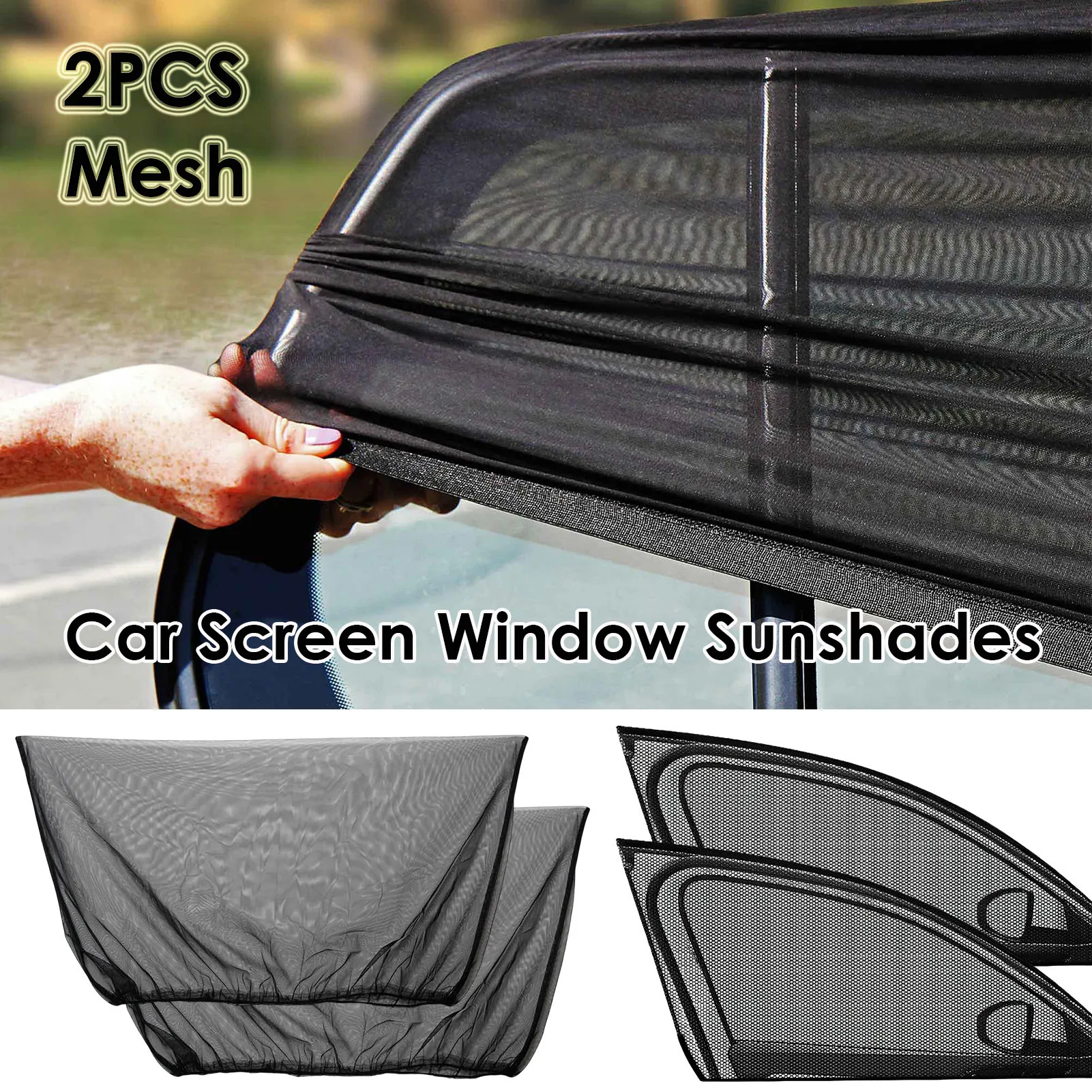 

2PCS Sedan/SUV Car Sun Shade Auto UV Protect Curtain Side Window Sunshade Mesh Sun Visor Protection Films car Accessories