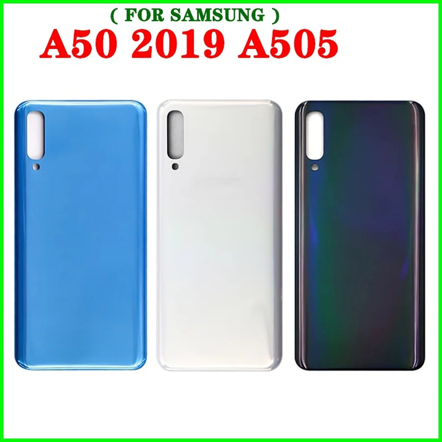 Middle frame Back Housing For Samsung Galaxy A50 A505 A305F SM-A505F Back Door Battery Cover Glass Housing Case Side Buttons Cam