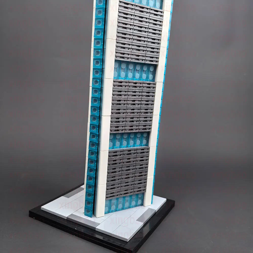 864 pçs moc personalizado Commerzbank torre 1:800 escala blocos de construção tecnologia tijolos diy montagem criativa educação brinquedo presentes