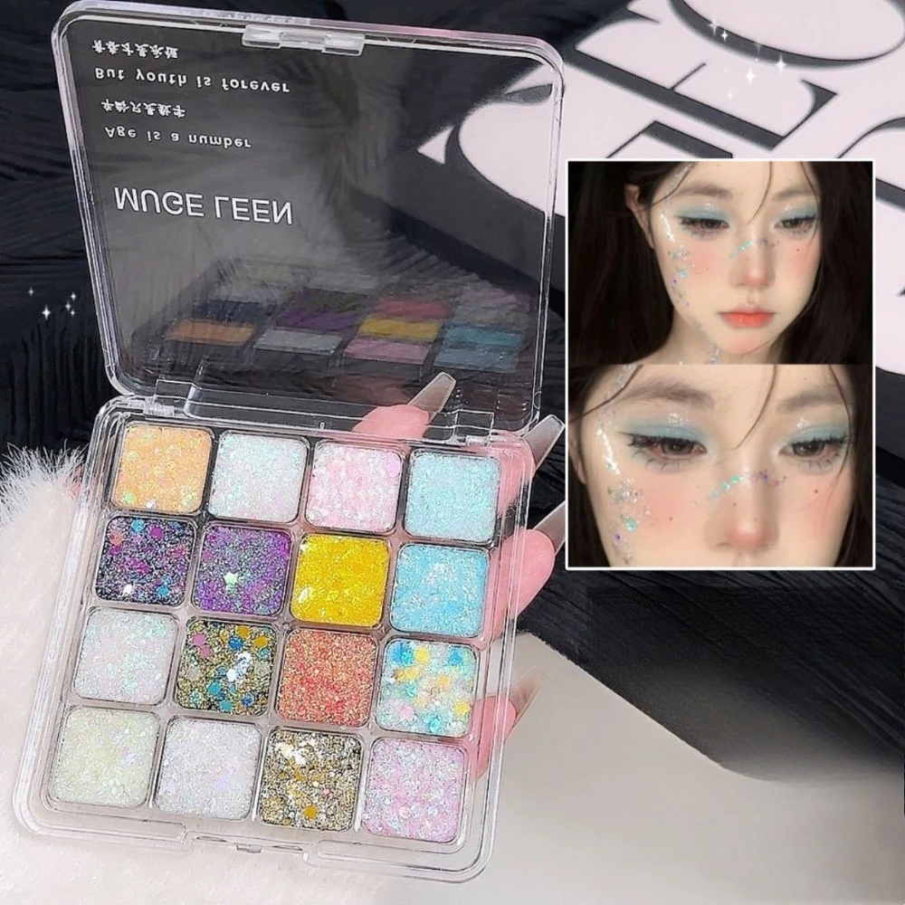 16Color Sparkling Magic Eyeshadow Palettes Pearl Matte Bright Ground Color Korean Make Up Eyeshadow Stages Performance Wholesale