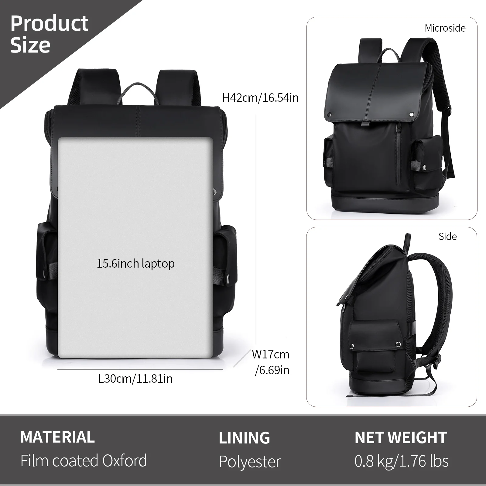 15.6in Laptop Backpack Oxford - огляд і ціна Hiking Backpack Waterproof