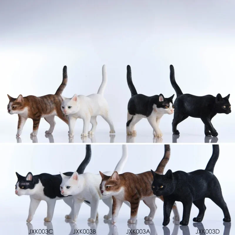 In Stock JXK Country Cat Little Black Cat Ornament Simulation Model Lovely Pet Toys Resin Prop Small Accessory Doll