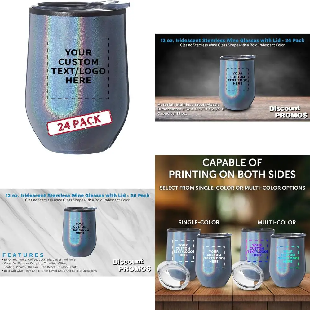 

Персонализированный набор стаканов для вина без ножек на 12 унций из 24 штук — оптом, настраиваемый для вечеринок, коктейлей и многого другого