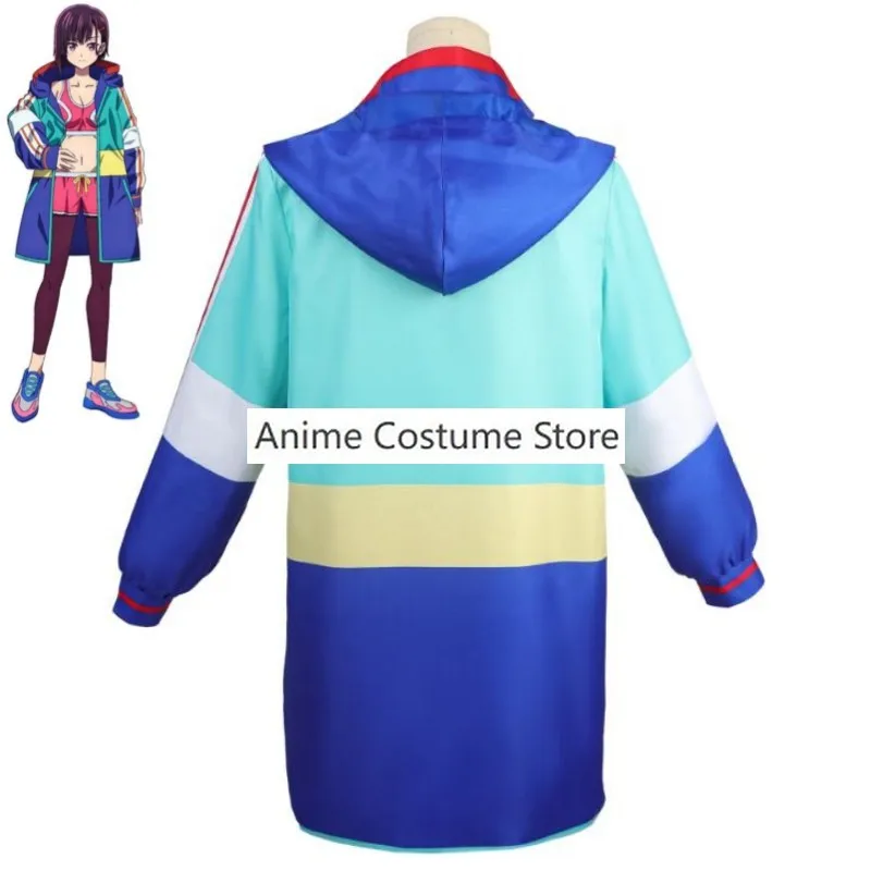 女性のための死んだコスプレ衣装,紫のかつら,セクシー,スポーツウェア,ハロウィーンの衣装,zom 100