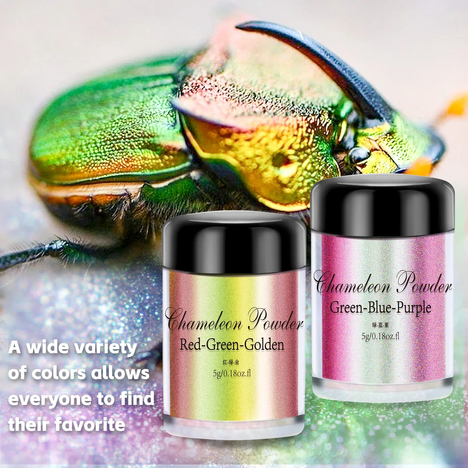 5 g/bottiglia Camaleonti magici Pigmento in polvere Stampo in resina epossidica Unghie artistiche Creazione di gioielli Forniture Glitter Pigmento di perle Colorante