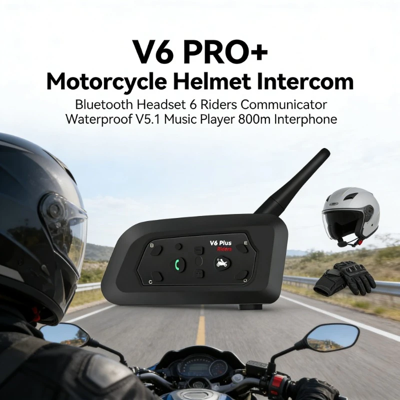 Multi‑Rider Wireless Interphone Hardware, BT5.1 Unit For Suburban Cruise Stable Background Music Playback