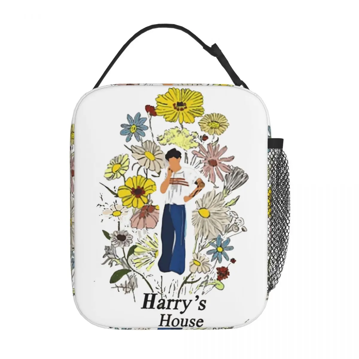 

Harry's House Cartoon Cute Flowers Merch Insulated Lunch Bag For Office Food Storage Bag Reusable Cooler Thermal Lunch Boxes