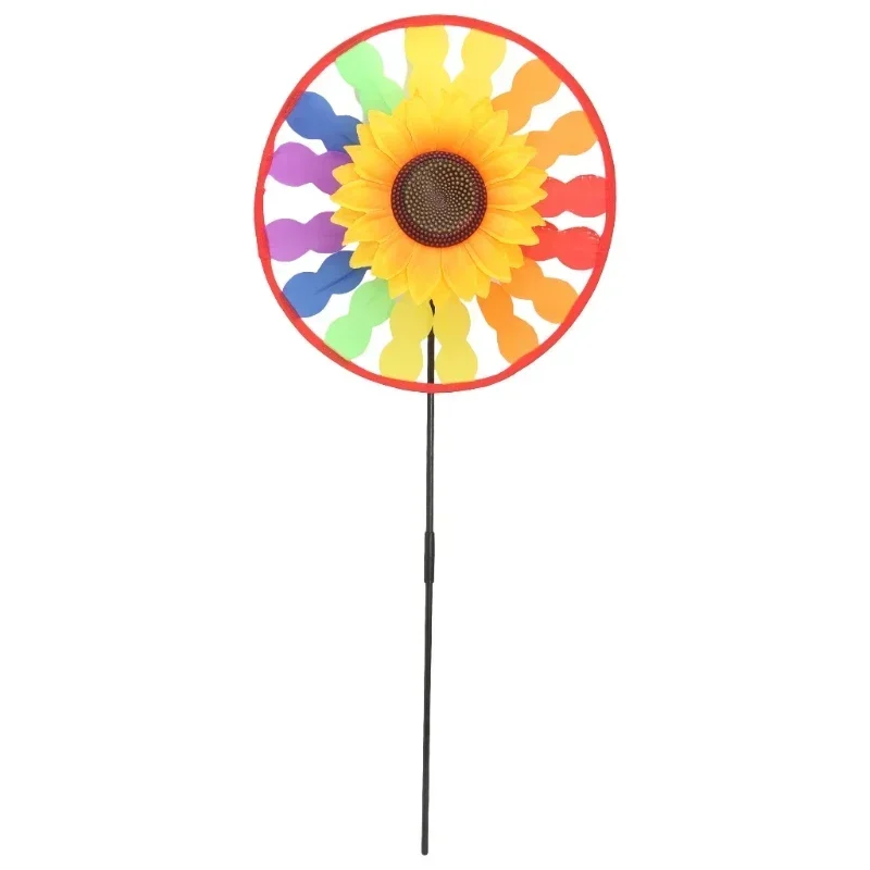 Girassol Windmill for Kids, Girando Vento Spinner, Home Yard, Decoração do jardim, Kinetic Wind Spinners, Fan Pinwheels, Brinquedo das crianças, 10pcs