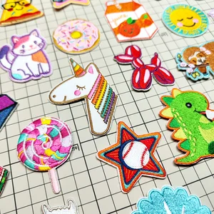 Pizza Lollipop Iron Watermelone auf Fleck, Stoff, handgefertigt, Kleidungsanwendungen, Aufkleber, Abzeichen, Dinosaurier, Nähkleidung, Nähen 8 Hauptverkäufe Dinosaurier Lollipop - №4