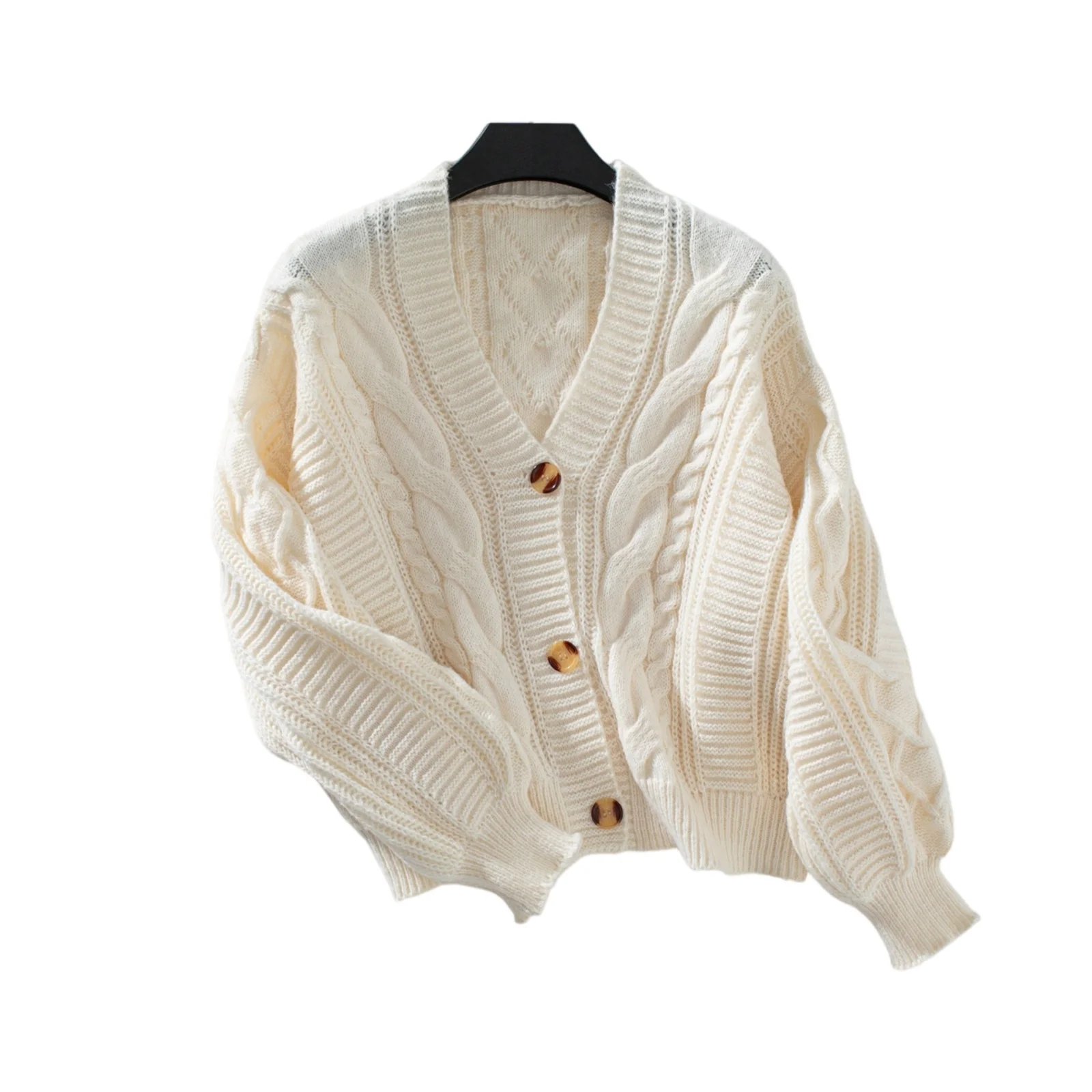 

Comfortable Long Sleeve Casual Sweater Cardigan Winter Fashion Woman Cardigan Elegant Solid Color Minimalist Cardigan Outerwear