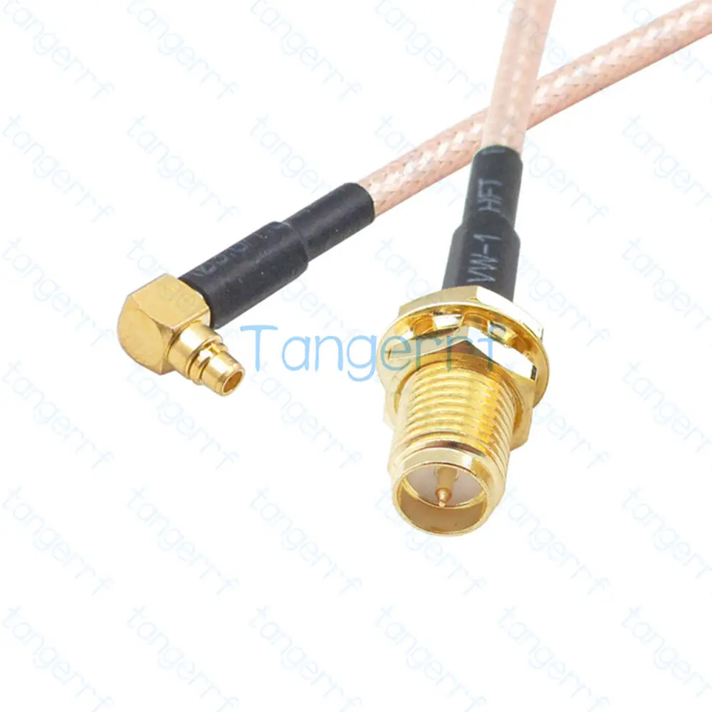 

RG316 MMCX Male Right Angel 90Degree to RP-SMA Female Bulkhead Jack RF Pigtail Cable RG-316 Low Loss Coaxial