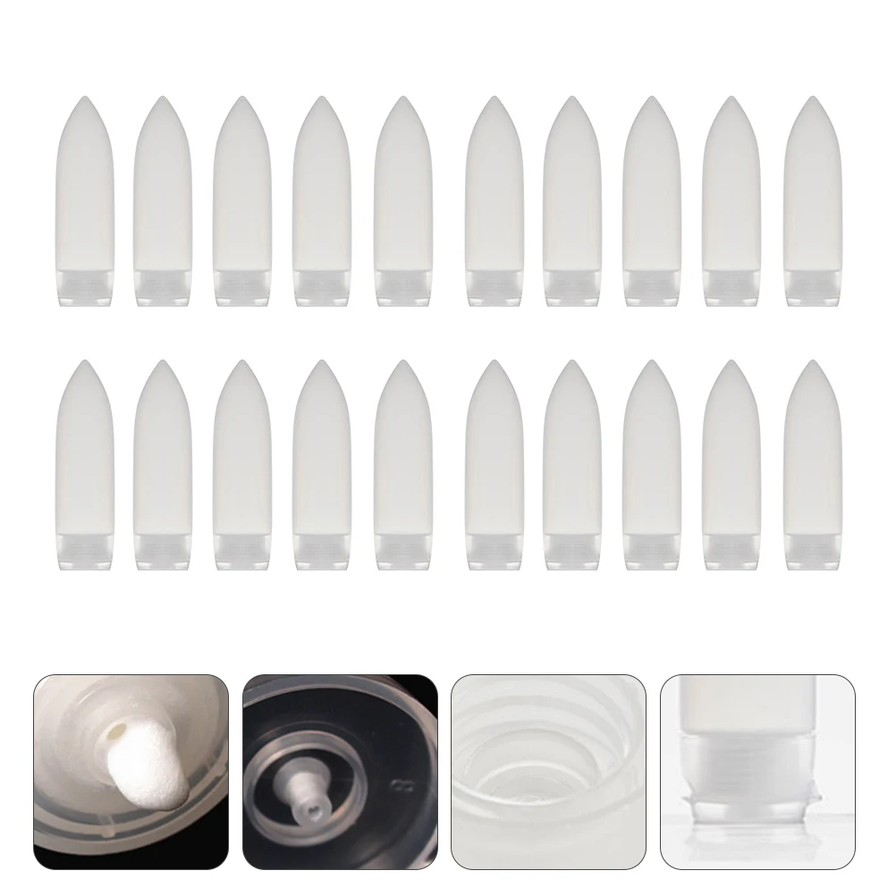 

20pcs 30G Subpackaging Bottles Reusable Plastic Leak Proof Travel Squeezable Container For Shampoo Lotion Gel Tube