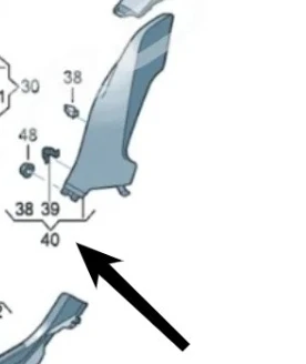 

Оригинальная внутренняя нижняя декоративная панель C-стойки, боковая панель приборной панели для Volkswagen Golf 8, левая и правая 5H6867765D 5H6867766D
