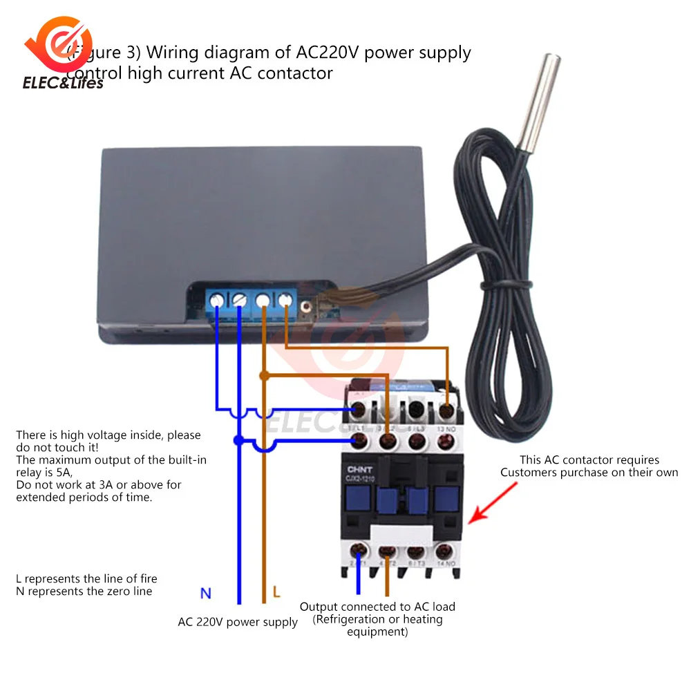 H56TR cyfrowa kontrola temperatury wyświetlacz LED termostat z przyrządem sterującym ciepłem/chłodzeniem DC 12V 24V AC 220V wymień W3230