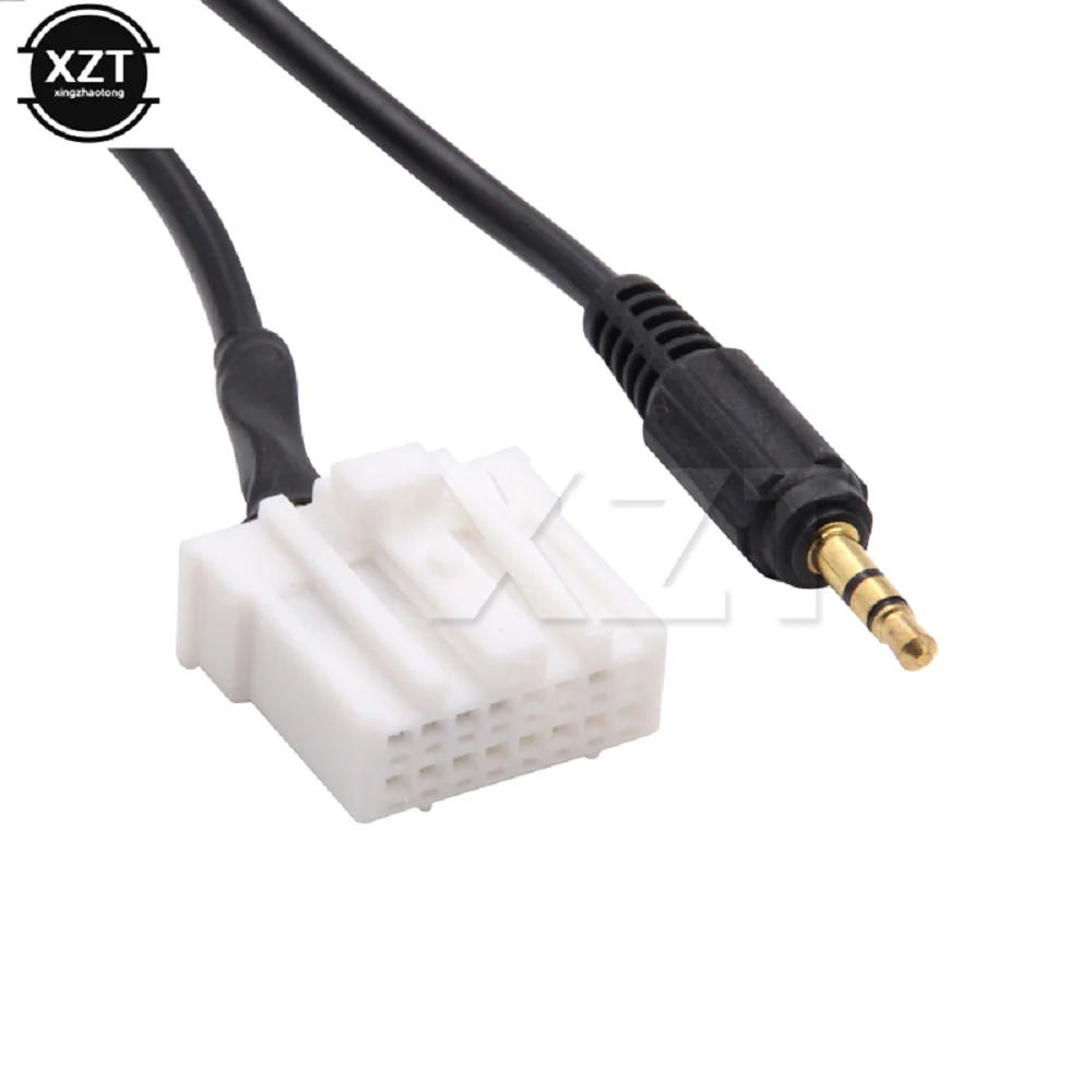 Car 3.5mm AUX Audio CD Male Interface Adapter Cable For Mazda 2 3 5 6 RX8 MX5 2006-2013 for MP3 Mobile phone to Car Audio System