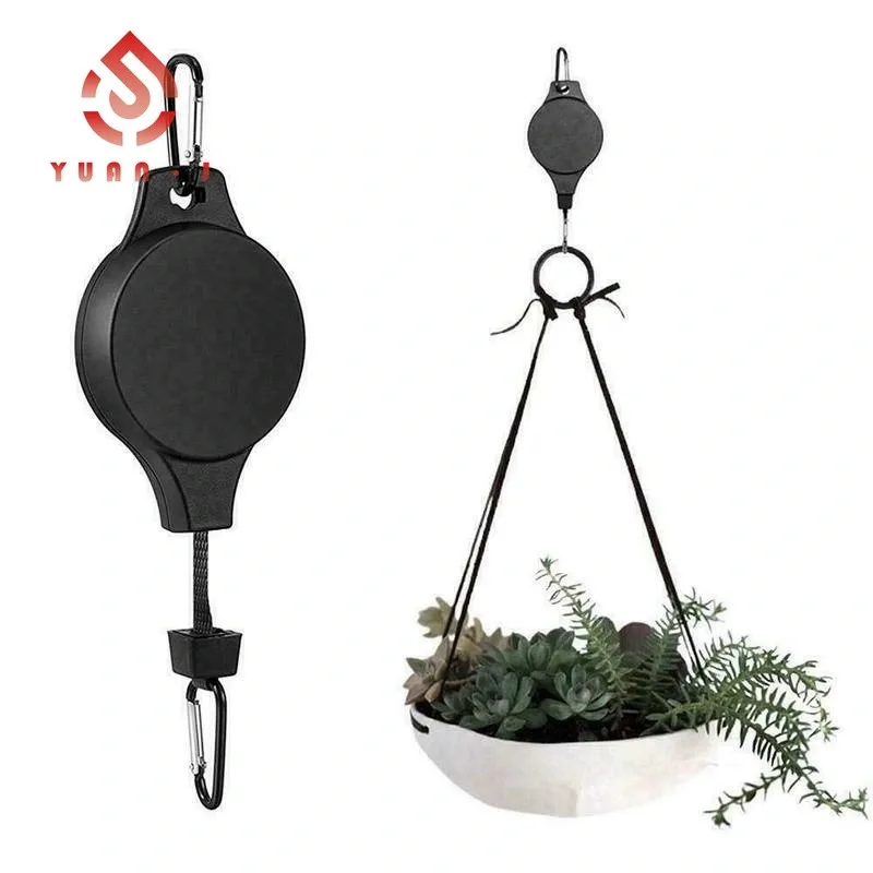 

YUANJ 3/6 шт. садовые горшки подвесной крючок регулируемый подъемный набор шкивов для растений выдвижной шкив выдвижной крючок для вешалки для растений и цветов
