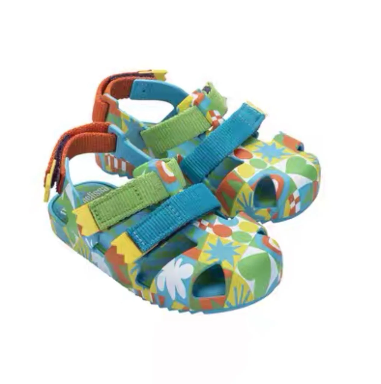 Qunq ragazza 2024 primavera estate nuovi sandali da spiaggia per bambini scarpe di gelatina scarpe inferiori 3T-8T