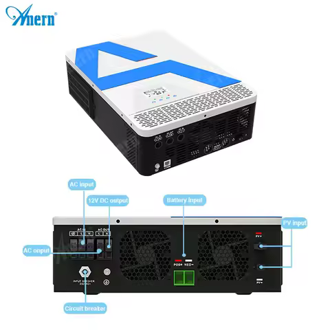 Anern 3200W 2000W Solar Hybrid Inverter 24V 240V Off-Grid MPPT 140A Solar Inverter for RV Home Solar System