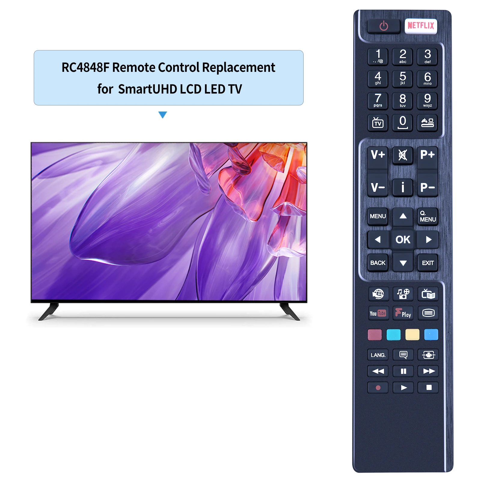 Sostituzione del Controller del telecomando universale RC4848F per Hitachi TV muslimmuslimexmuslimexmuslimah