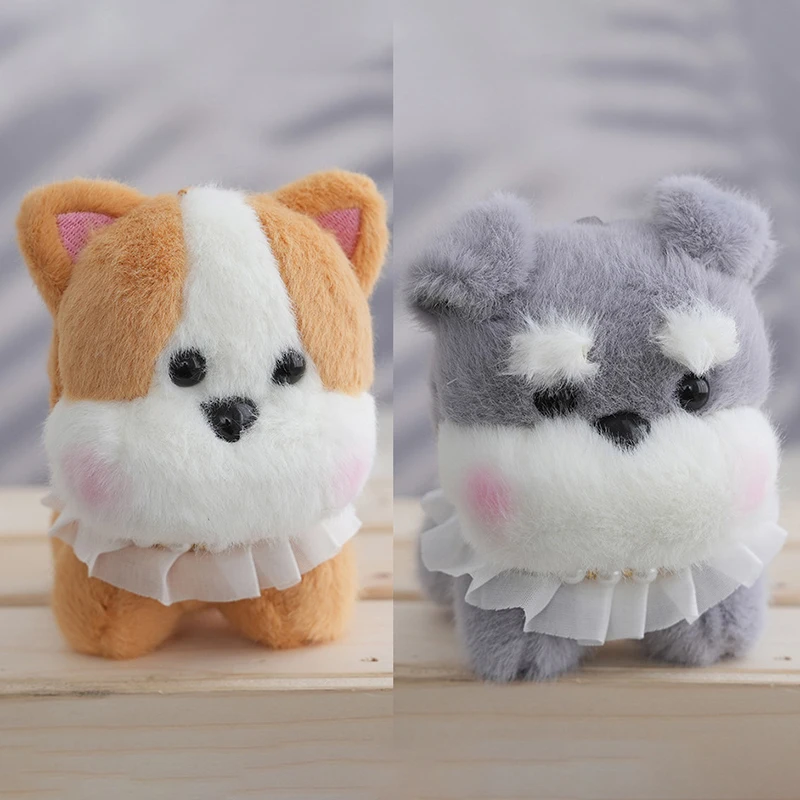 Funny Simulation Pet Dog Keychain Cartoon Cute Pearl Puppy Keychain Pendant Fashion Backpack Decoration Accessories Gifts image 4