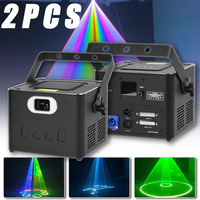 2PCS/Lot Projector 8W ILDA Laser Full Color 30Kpps  Beam Scanner Animation Effect DMX For Dj Disco Club Xmas Show Laser Lighting