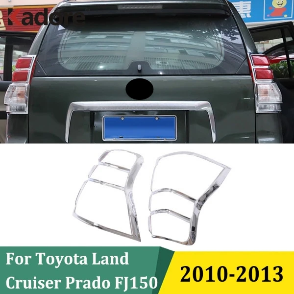

For Toyota Land Cruiser Prado FJ150 2010-2013 ABS Chrome Rear Light Cover Taillight Lamp Trim Decoration Car Styling Accessories