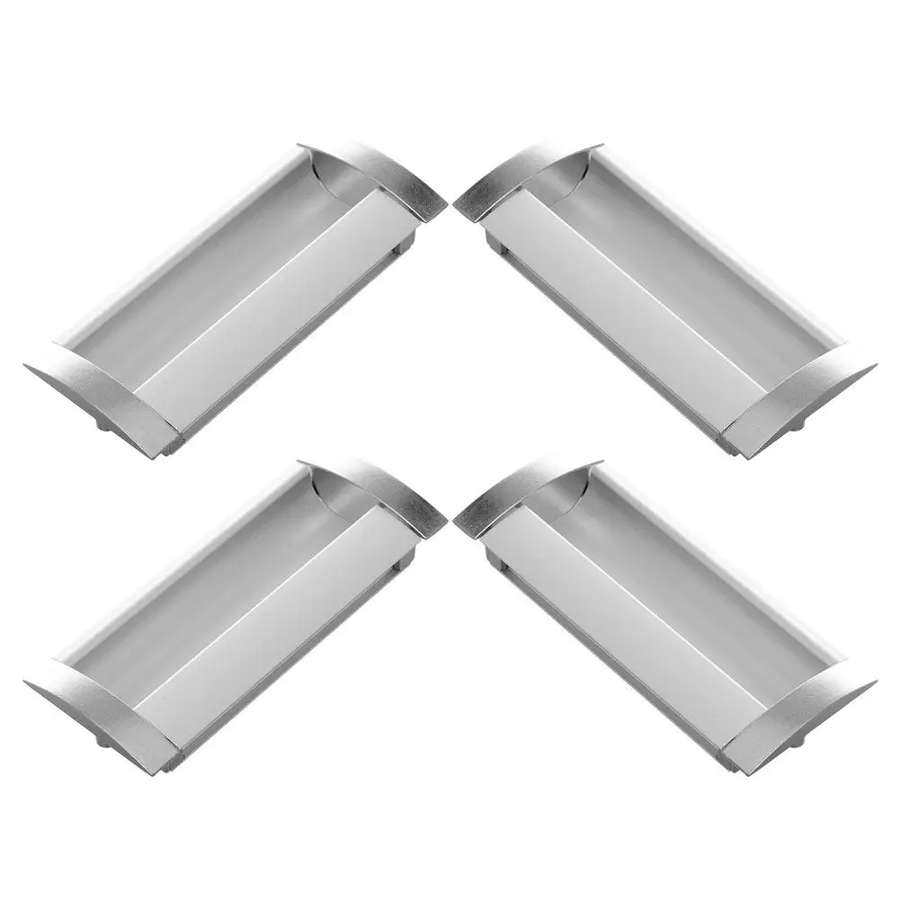 4Pcs Small Invisible Door Handles Concealed Rectangular Flush Pulls for Pocket Sliding Doors Closet Wardrobe Cabinet Modern