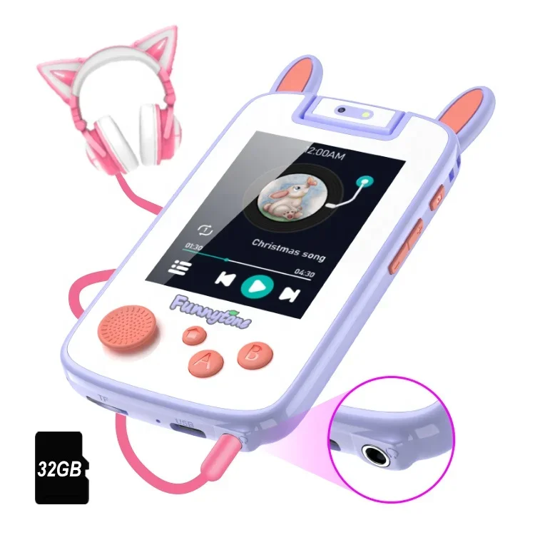 

Mini Cute Kids Toy Mobile Smart Cell Phone Smartphone with Earphone for Kid Child Children with Camera 8 Puzzle Games