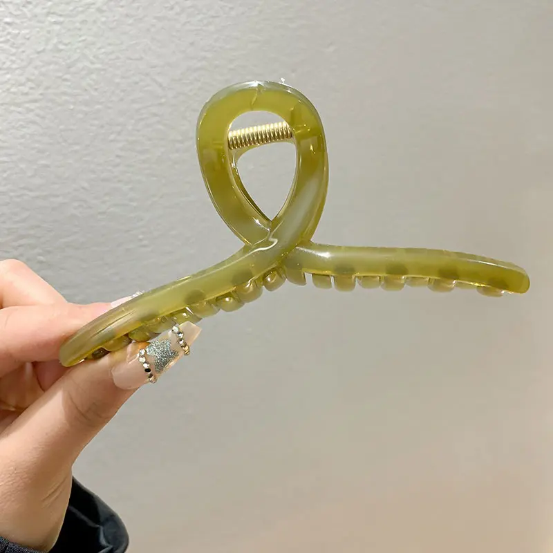 ソリッドカラー レディース ヘアクリップ 韓国風 ハイストリート ホットガールスタイル ファッション バケーション パーティー ギフト ヘアグラブ レディース ヘアアクセサリー