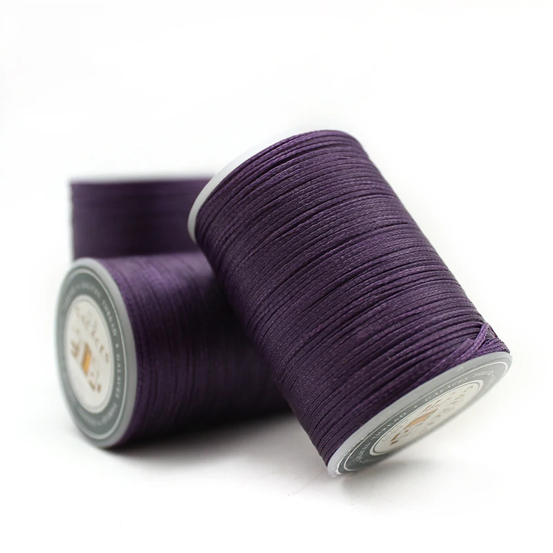 90M 0.8MM Flat Waxed Sewing Line Thickness Waxed Thread For Leather Waxed Cord For Leather Craft Hand Stitching Thread