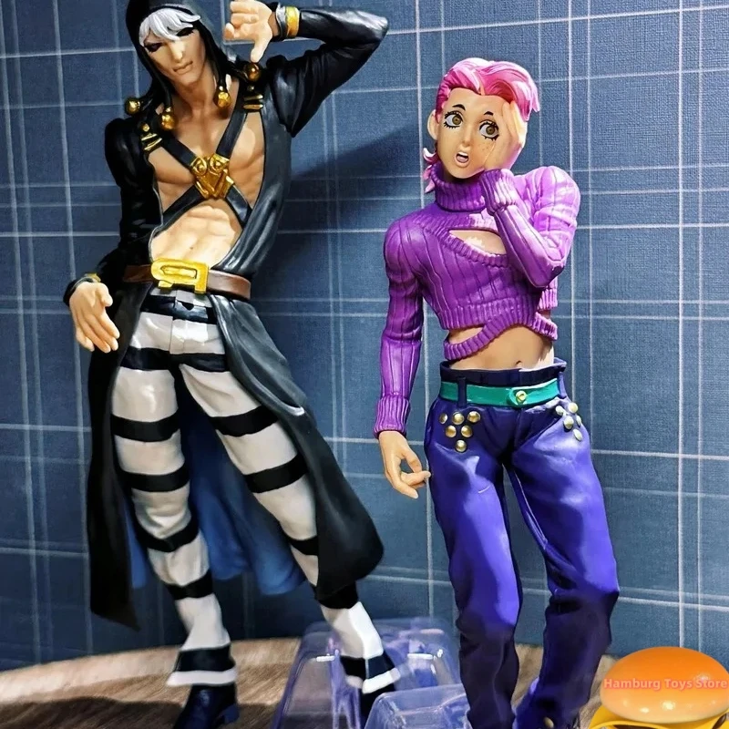 

BANDAI Genuine Ichiban Kuji JoJo's Bizarre Adventure GOLDEN WIND HITMAN TEAM Pesci Formaggio Anime Action Figures Toys Gift