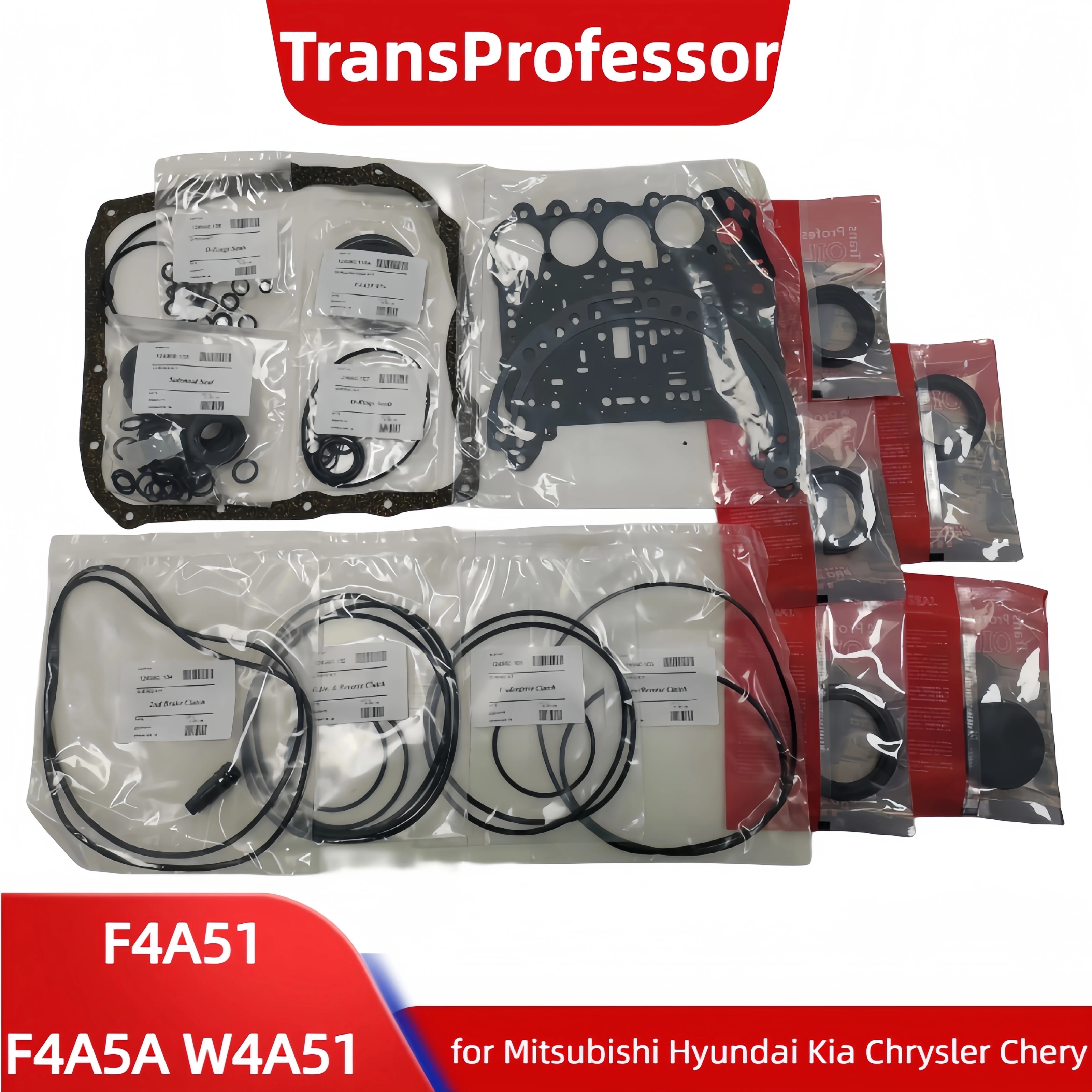 Kit de Reparo e Revisão de Transmissão 4AT F4A51 F4A5A W4A51 W4A5A V4A51 para Mitsubishi Hyundai Kia Chrysler, com Retentores de Óleo e Juntas