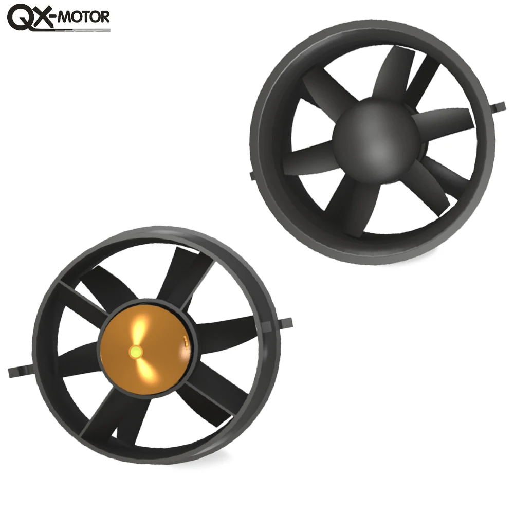 QX-Motor 70 mm EDF 6 bladen kanaalventilator QF2822 2222 3000KV borstelloze motor Gebruik 50A 4S ESC voor RC Drone Multirotor helikopteronderdelen