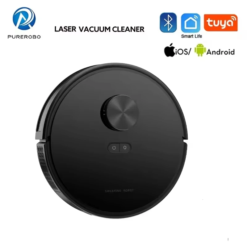 

Robot Vacuum Cleaner Purerobo X8 5000pa，With APP，LDS Navi Gyroscope Vacuum Mop Sweep 3-in-1，Smart Home Appliances Sweeper Robot