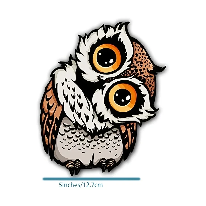 ملصقات سيارة بضوء البومة لجسم نافذة السيارة ، ملصقات مركبة مقاومة للماء ، زينة حيوانات لخزان الدراجة النارية ، 1 * * #4