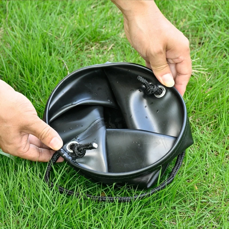 صندوق أدوات صيد السمك دلو ماء ملون EVA قابل للطي دلو صيد بحبل