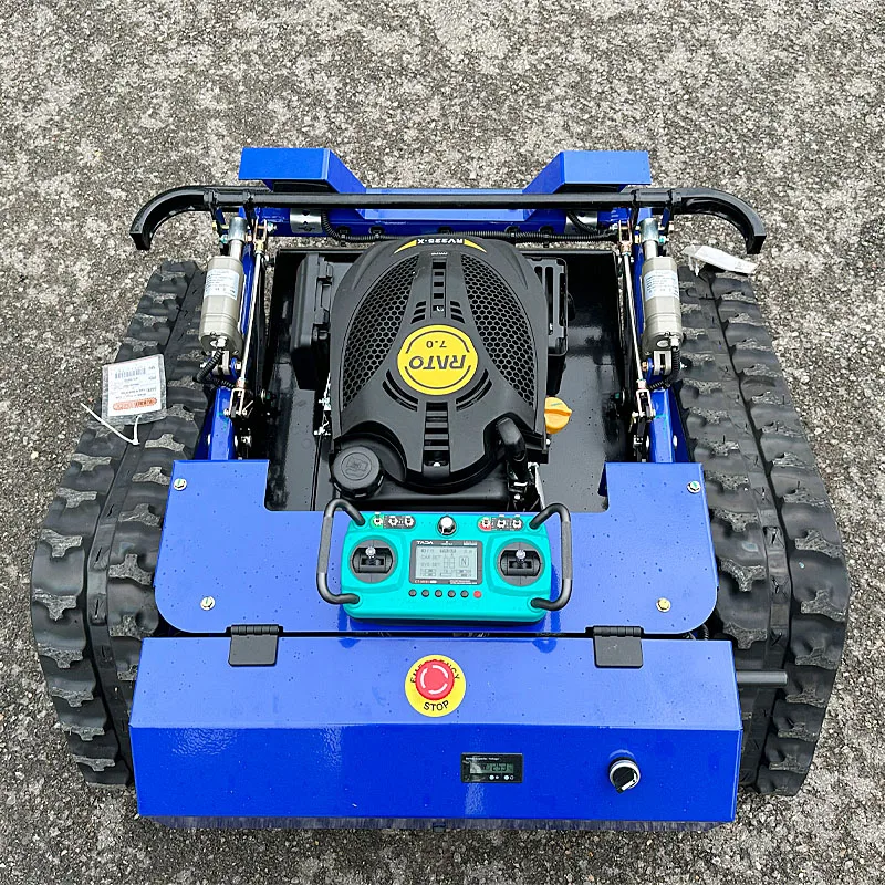 Customized Factory Small Robot Grass Cutter Cutting Width 500mm Remote Control Crawler Lawn Mower